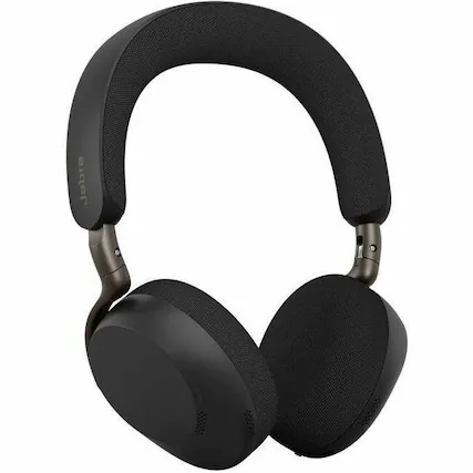 Front. Jabra - Jabra Evolve3 75 Headset - Microsoft Teams Certification - Stereo - Wireless - Bluetooth - 98.4 ft - 35 Ohm - 20 Hz to - Black.
