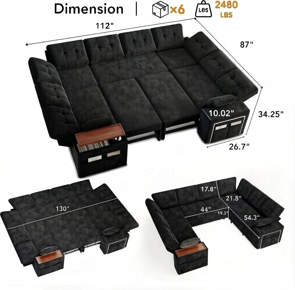Dimension | 112" x 6 2480 LBS  
87" 10.02" 34.25" 26.7" 130" 17.8" 21.8" 44" 19.3' 54.3"