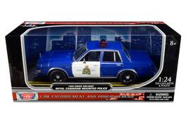 1986 Dodge Diplomat "Royal Canadian Mounted Police" Metallic Blue and White 1/24 Diecast Model Car by Motormax