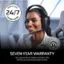 The text on the image is grouped and corrected as follows:

WORLD-CLASS 24/7 CUSTOMER SUPPORT
0 COUNTRY LOCAL CORSAIR 7 YEAR WARRANTY
Your guarantee of reliable operation that will last across several system builds.
