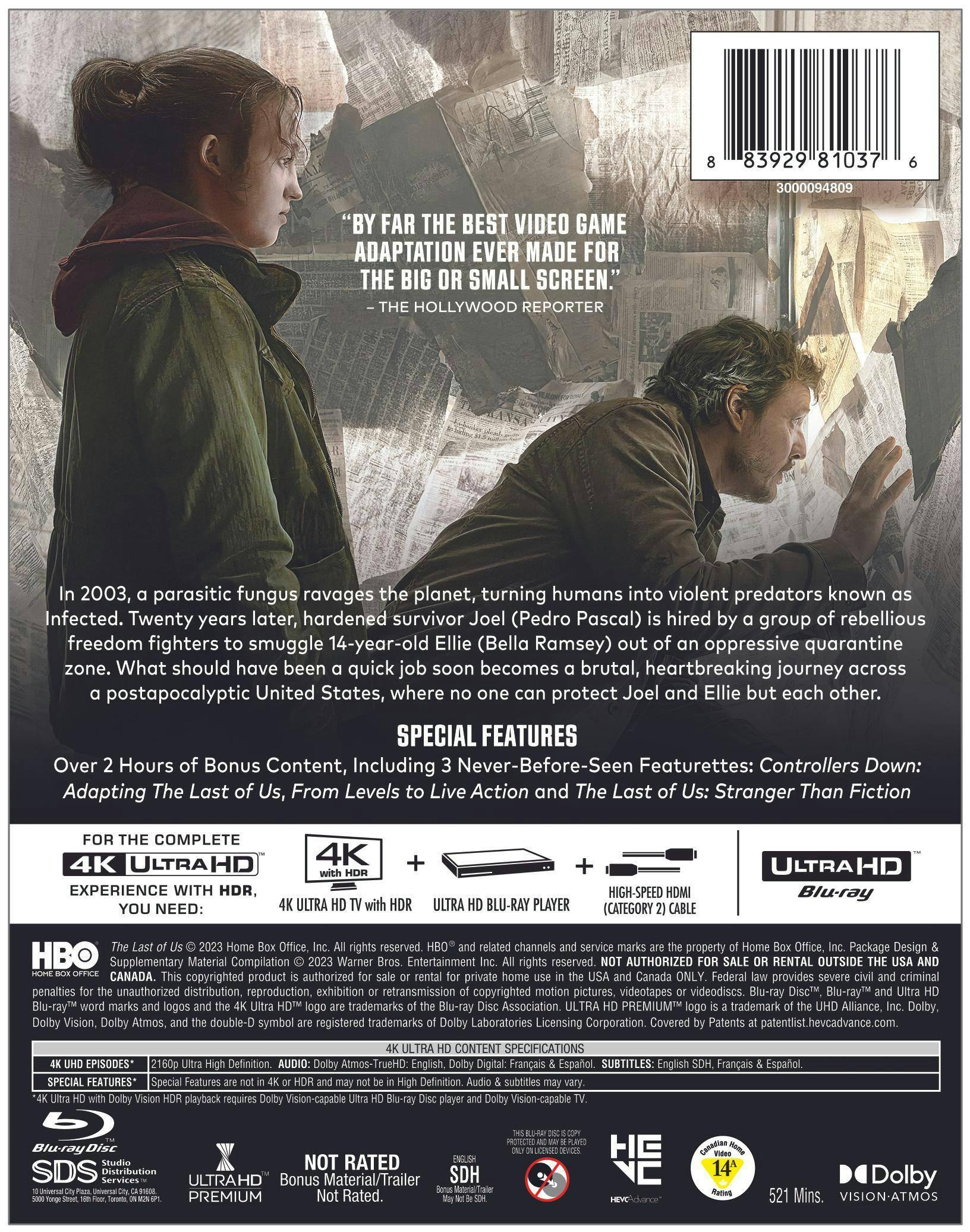 Back. The Last of Us: The Complete First Season (4K Ultra HD + Blu-ray) [UHD].
