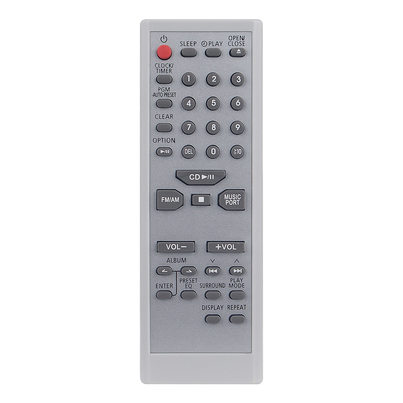 ZdalaMit - Replacement Remote N2QAYB000109 fit for Panasonic CD Stereo System SC-EN37P SC-EN37 SB-EN37A SA-EN37 SB-EN37 - Gray