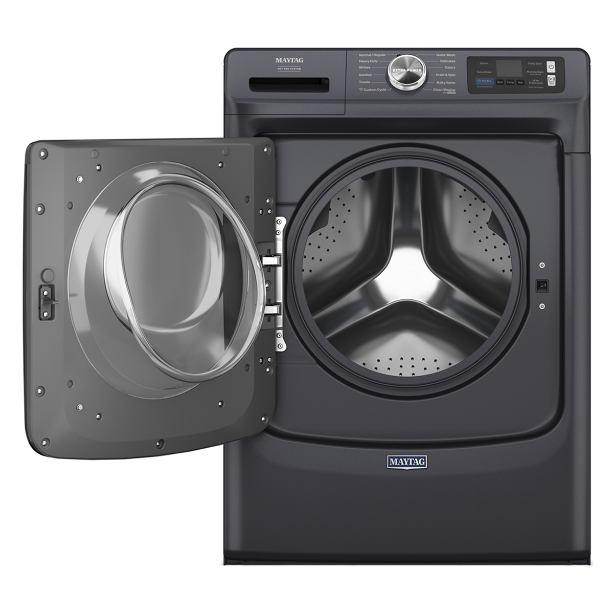 Maytag MFW7020RF Maytag - 5.0 Cu. Ft. High-Efficiency Smart Front Load Washer with Steam and Pet Pro System - Midnight Steel 1