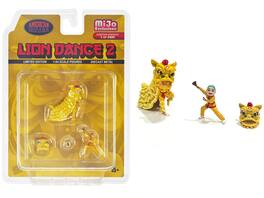 "Lion Dance 2" 4 piece Figure Set Limited Edition to 2400 pieces Worldwide for 1/64 Scale Models by American Diorama