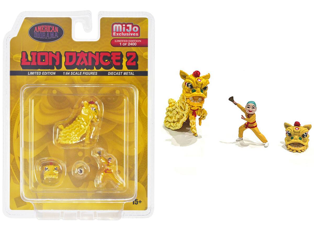 AMERICAN DIORAMA Exclusives LIMITED EDITION 1 OF 2400 LION DANCE 2 LIMITED EDITION 1:64 SCALE FIGURES DIECAST METAL  
15+