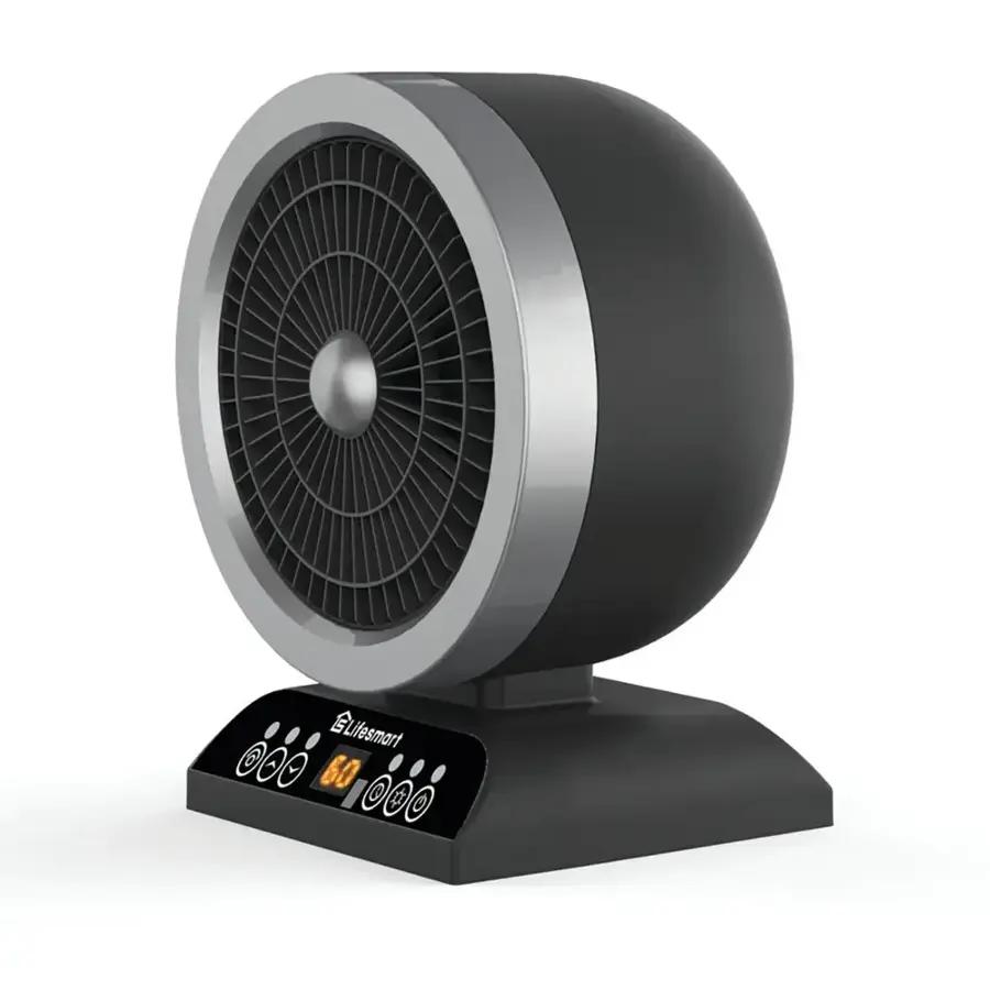 Alt View 21. Lifesmart - 2 in 1 Digital Fan Heater with Oscillation - Black.