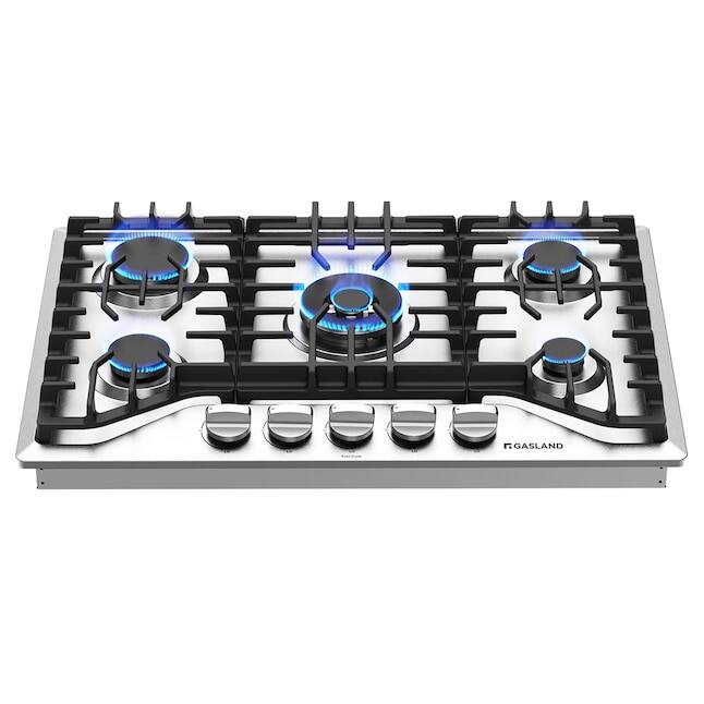 GASLAND - 30 inches Gas Cooktop in Stainless Steel with 5-Burner and Thermocouple Protection - Stainless Steel