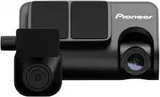 Front. Pioneer - VREC-Z410DC - Universal Compatibility Front and Rear Dash Camera, 5MP 3K Video, Bluetooth, WDR, GPS, 144° Field of View - Black.