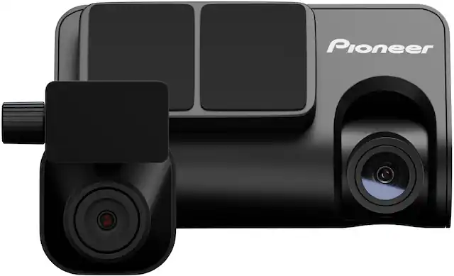 Front. Pioneer - VREC-Z410DC - Universal Compatibility Front and Rear Dash Camera, 5MP 3K Video, Bluetooth, WDR, GPS, 144° Field of View - Black.