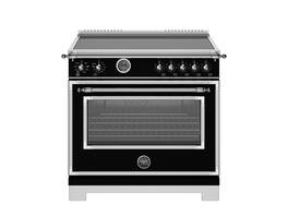 Bertazzoni - 36" Heritage Series range - Electric self clean oven - 5 induction zones - Black