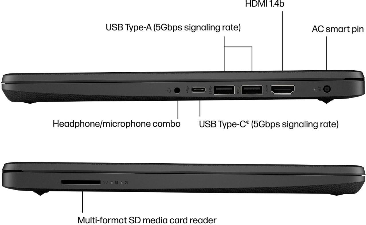 HDMI 1.4b  
USB Type-A (5Gbps signaling rate)  
AC smart pin  
Headphone/microphone combo  
USB Type-C (5Gbps signaling rate)  
Multi-format SD media card reader
