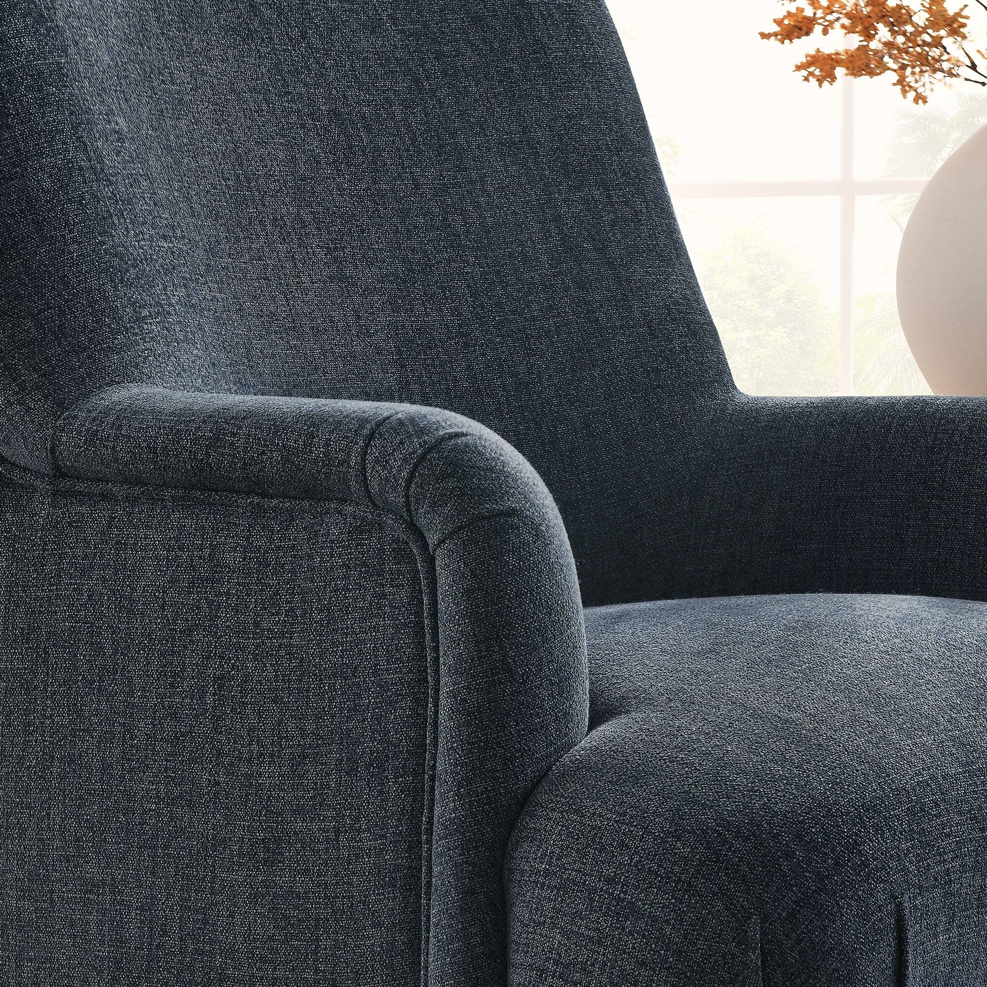 Alt View 5. Modway - Ellington Fabric Upholstered Accent Armchair by Modway - Blue.