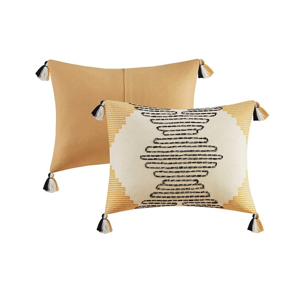 Alt View 3. Gracie Mills - Gracie Mills Alyssa All-Season Serenity: 3-Piece Reversible Cotton Coverlet Set - Yellow.