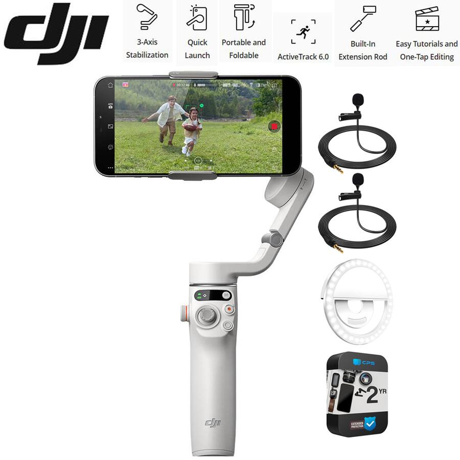 スマホアクセサリー DJI osmo mobile 6 DJI Osmo Mobile 6 Smartphone Gimbal 3 Axis Stabilizer Gray +