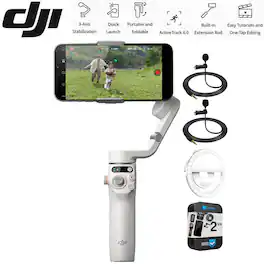 DJI - Osmo Mobile 6 Smartphone Gimbal 3-Axis Stabilizer Gray + 2Yr Warranty Bundle