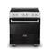 Front. Viking - 30 in. Wide 4 Elements 3-Series Induction Self-Clean Range - Onyx.