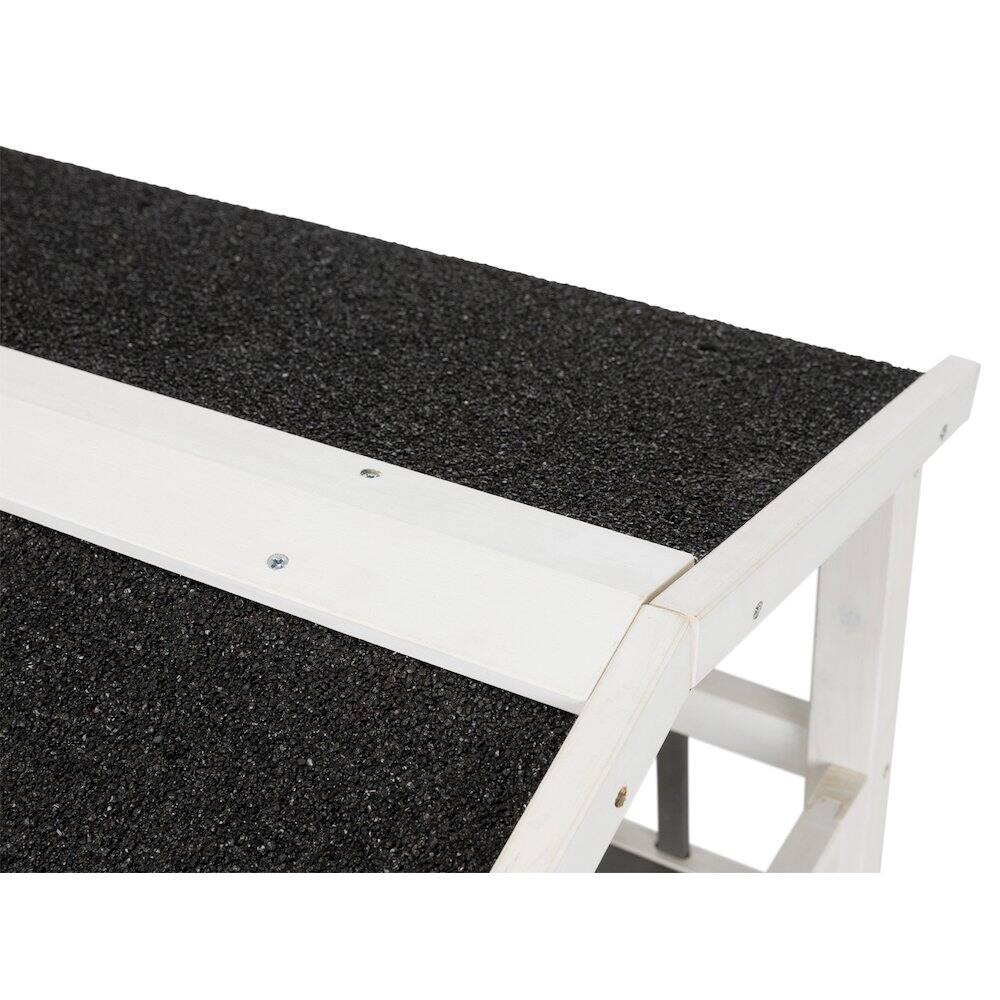 Alt View 1. TRIXIE - Wooden Outdoor or Indoor Cat House with Shaded Balcony for Small Cats, Gray - Gray/White.