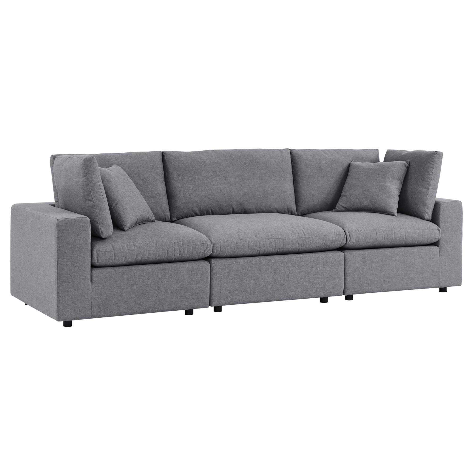 Angle. Modway - Commix Sunbrella® Outdoor Patio Sofa by Modway - Gray.