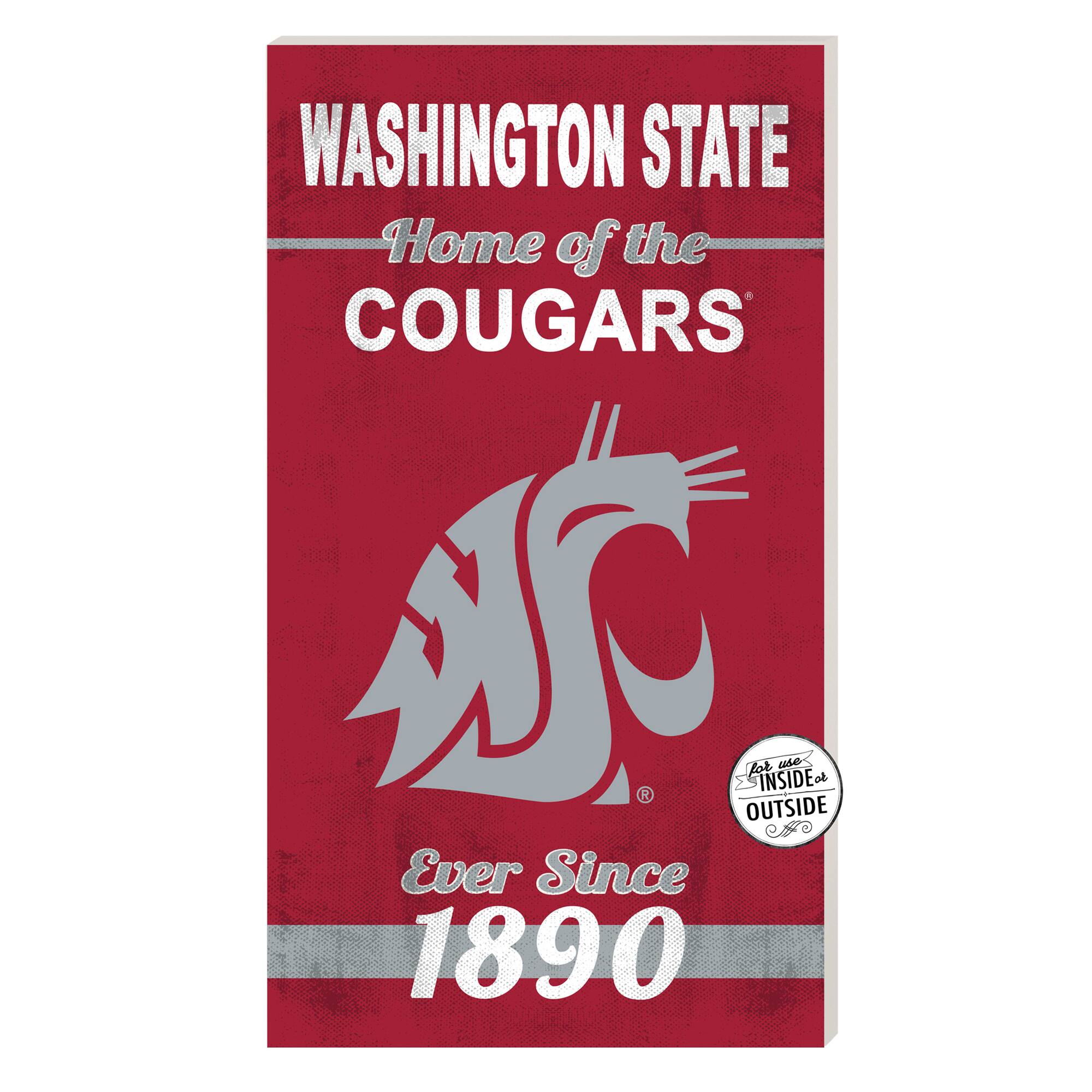 Washington State Cougars 11'' x 20'' Home Of The Sign