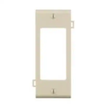 Front. Leviton - Leviton Light Almond 1 gang Thermoplastic Nylon Decorator Sectional End Wall Plate 1 pk - Light Almond.
