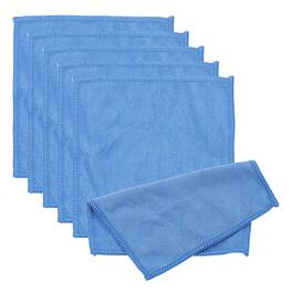 Unique Bargains - Glasses Cleaning Cloth 5.91"x5.91", 6pcs Microfiber Cleaner Cloth for Lens, Eyeglasses, Screens, Phones - Blue