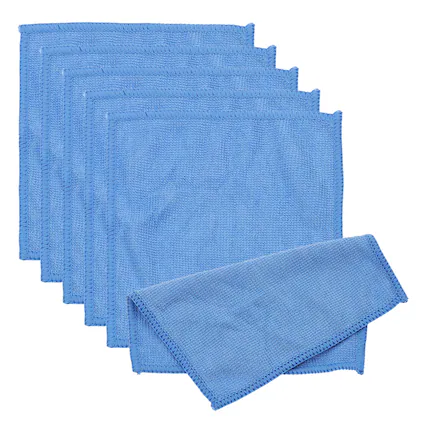 Front. Unique Bargains - Glasses Cleaning Cloth 5.91"x5.91", 6pcs Microfiber Cleaner Cloth for Lens, Eyeglasses, Screens, Phones - Blue.