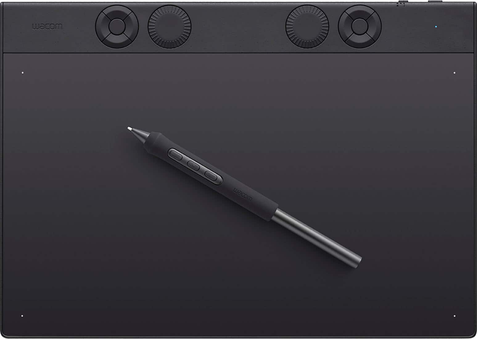 Wacom - Intuos Pro Medium Bluetooth Professional Graphic Drawing Tablet (2025) - Black - Front_Zoom