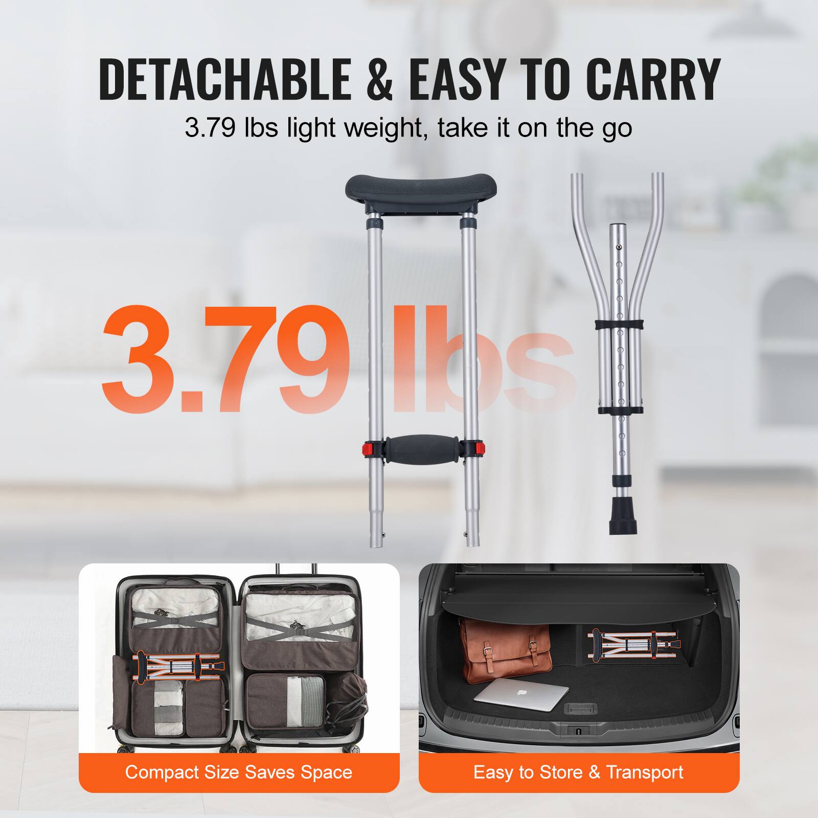 DETACHABLE & EASY TO CARRY  
3.79 lbs light weight, take it on the go  

3.79 lbs  

Compact Size Saves Space  

Easy to Store & Transport