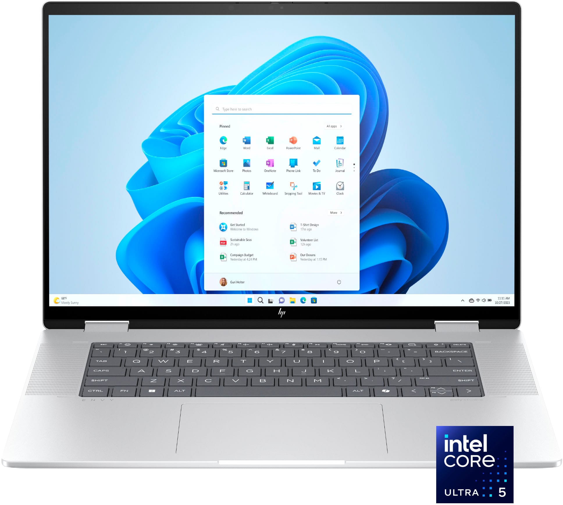 The text on the image reads: "Intel Core Ultra 5".