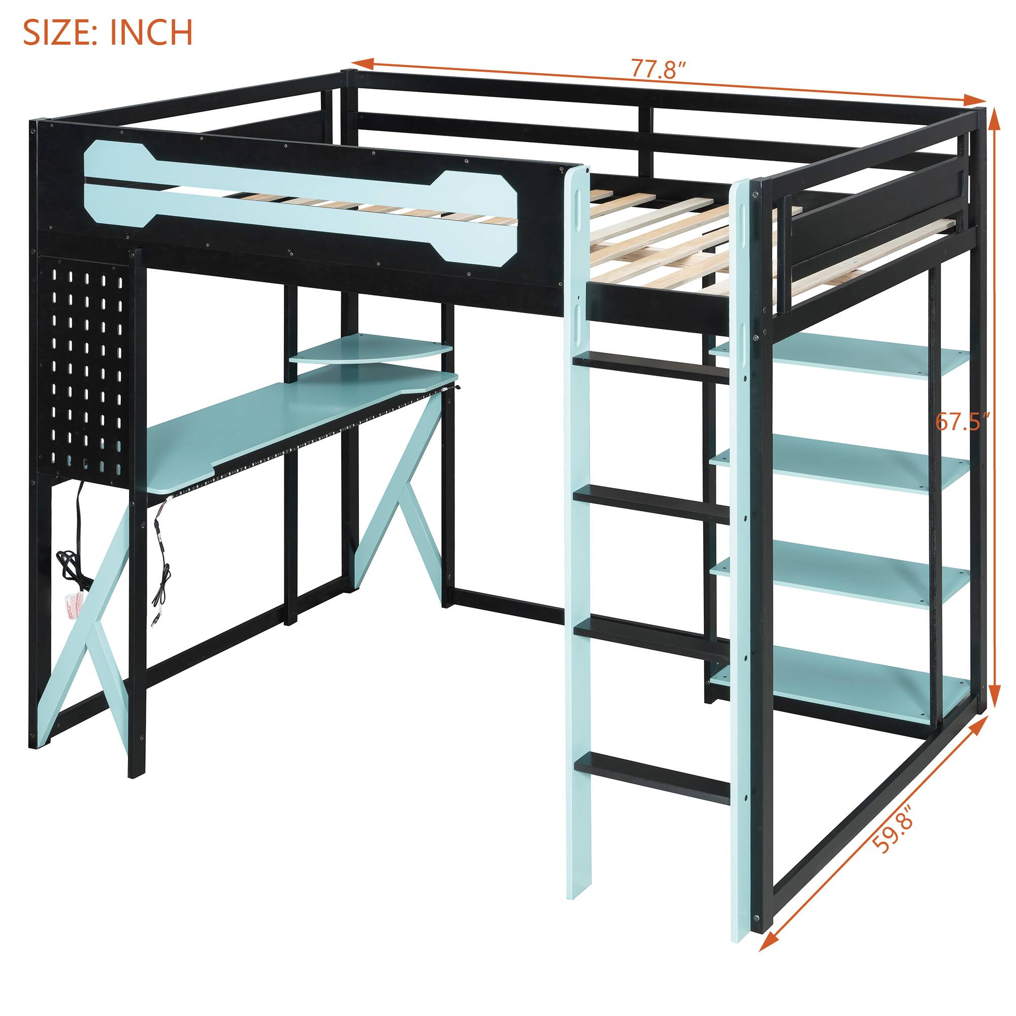 SIZE: INCH  
77.8" 67.5" 59.8"