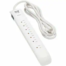 Tripp Lite - series Protect It! TLP76 7-Outlets Surge Suppressor/Protector - Household Electronic, Computer, Printer - Gray,White