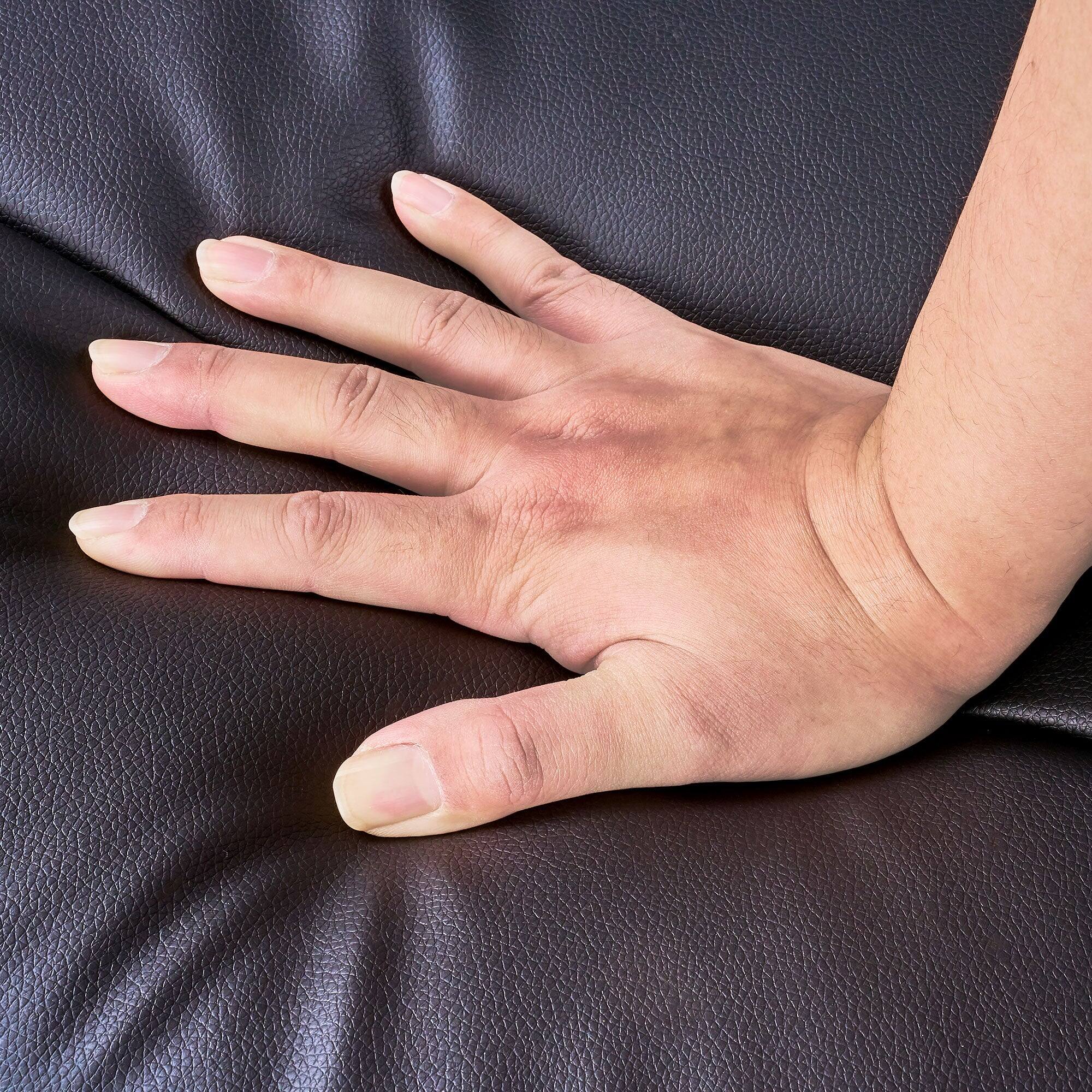 Back. Vecelo - Mid Century Faux Leather Accent Chair, Modern Lounge Armchair for Living Room Bedroom - Black.