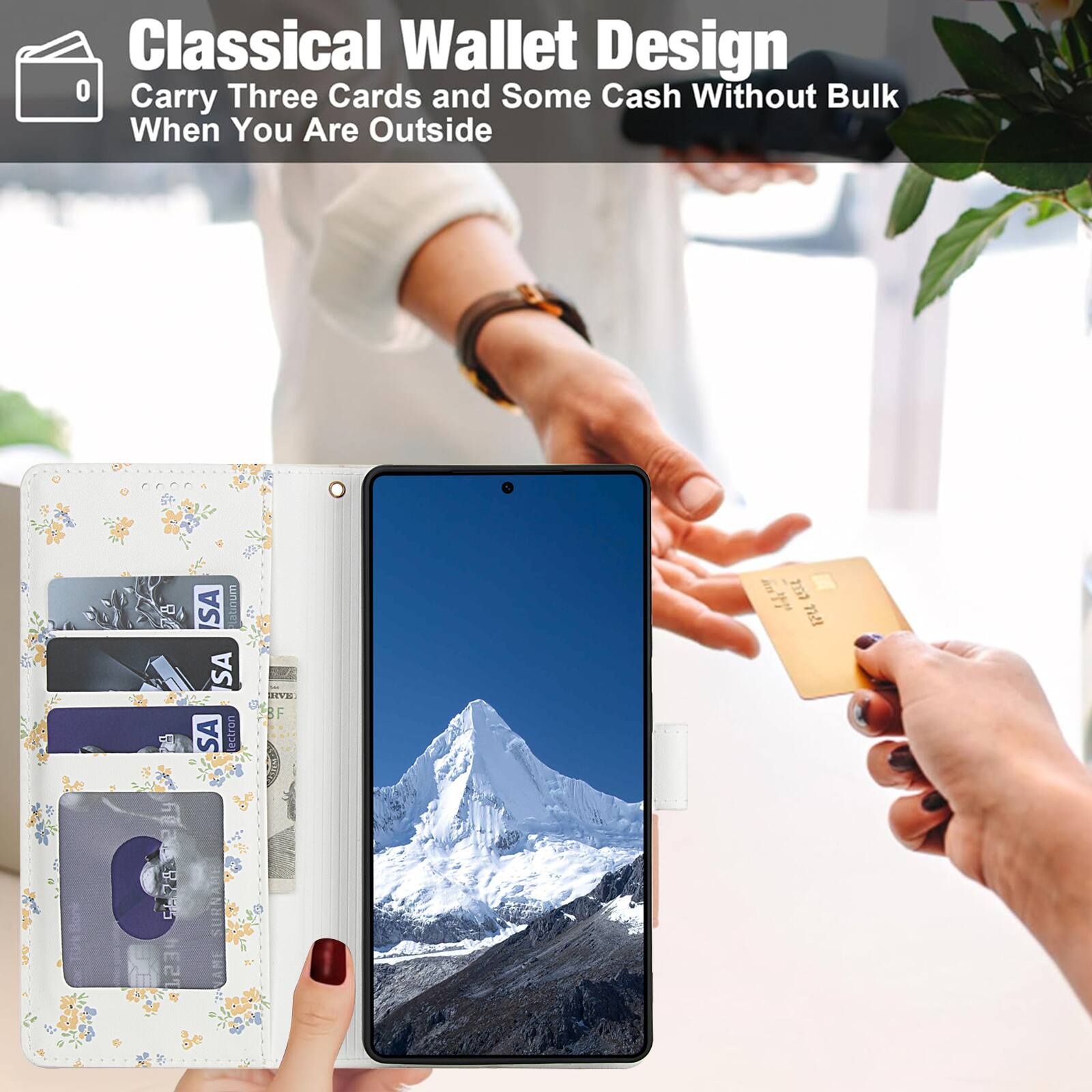 Classical Wallet Design  
Carry Three Cards and Some Cash Without Bulk When You Are Outside