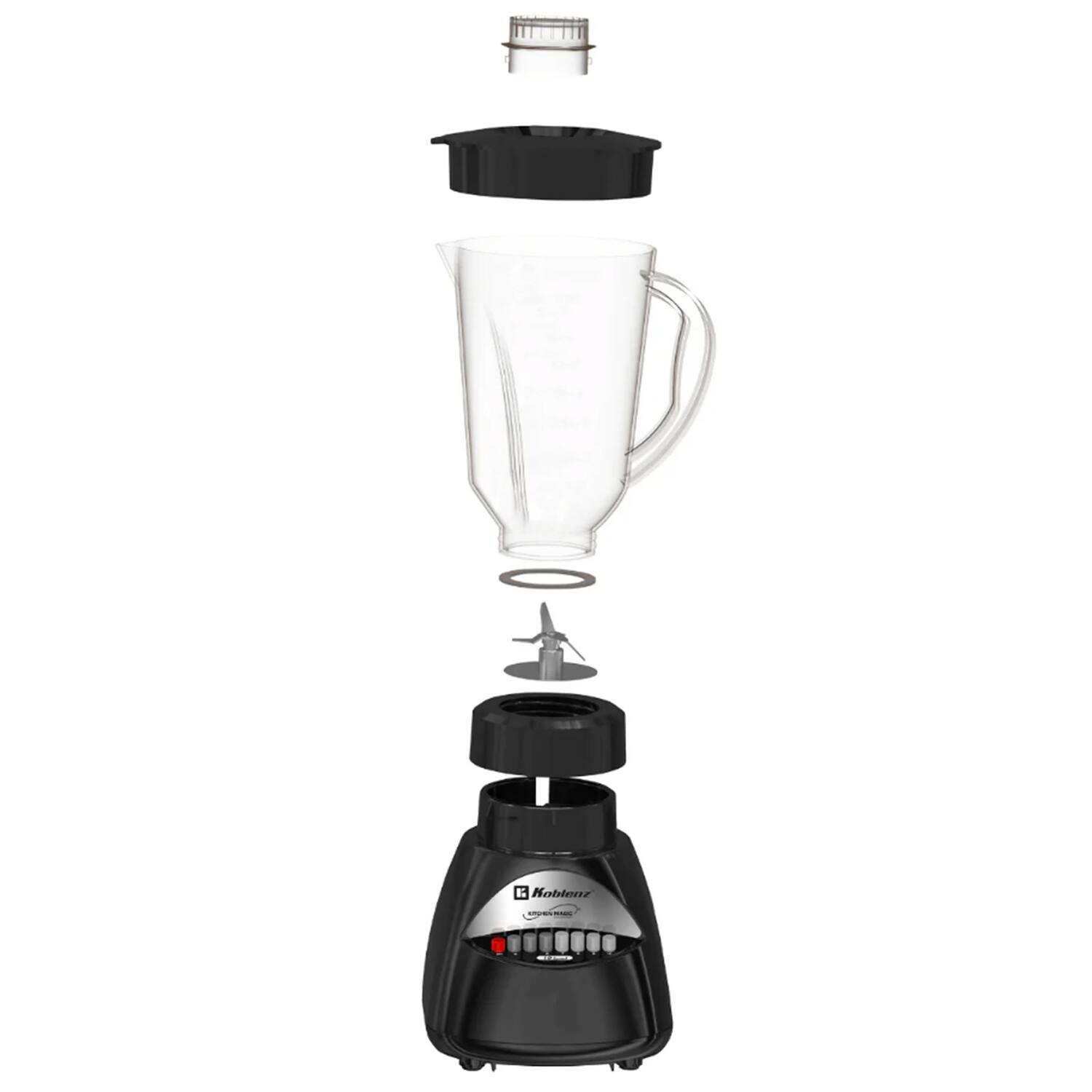 Alt View 1. Koblenz - 500-Watt 10-Speed 42-Oz Blender with Plastic Jar - Black.