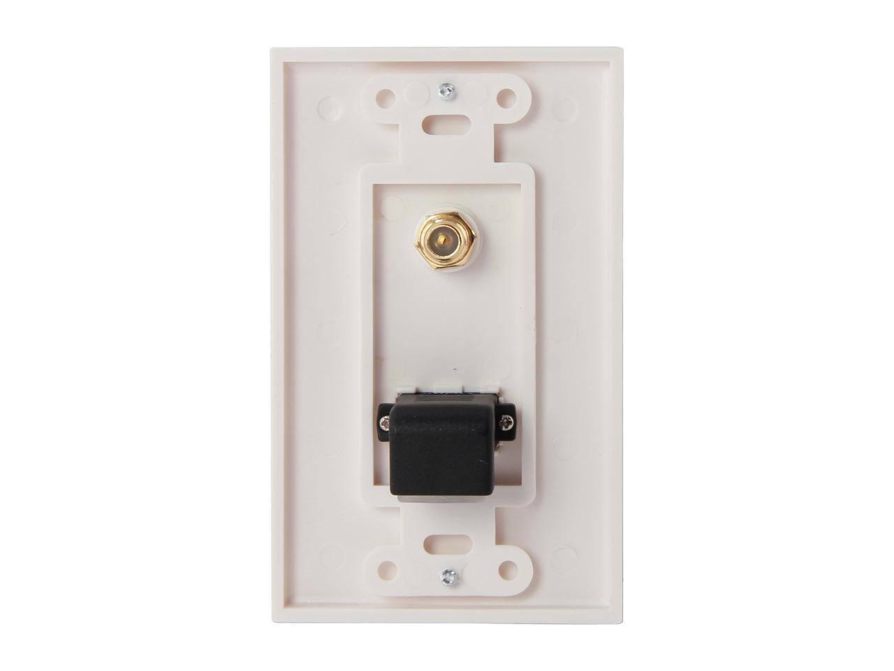 Alt View 2. Nippon Labs - Nippon Labs WP-HM2-F HDMI Wall Plate with Coaxial F Connector.