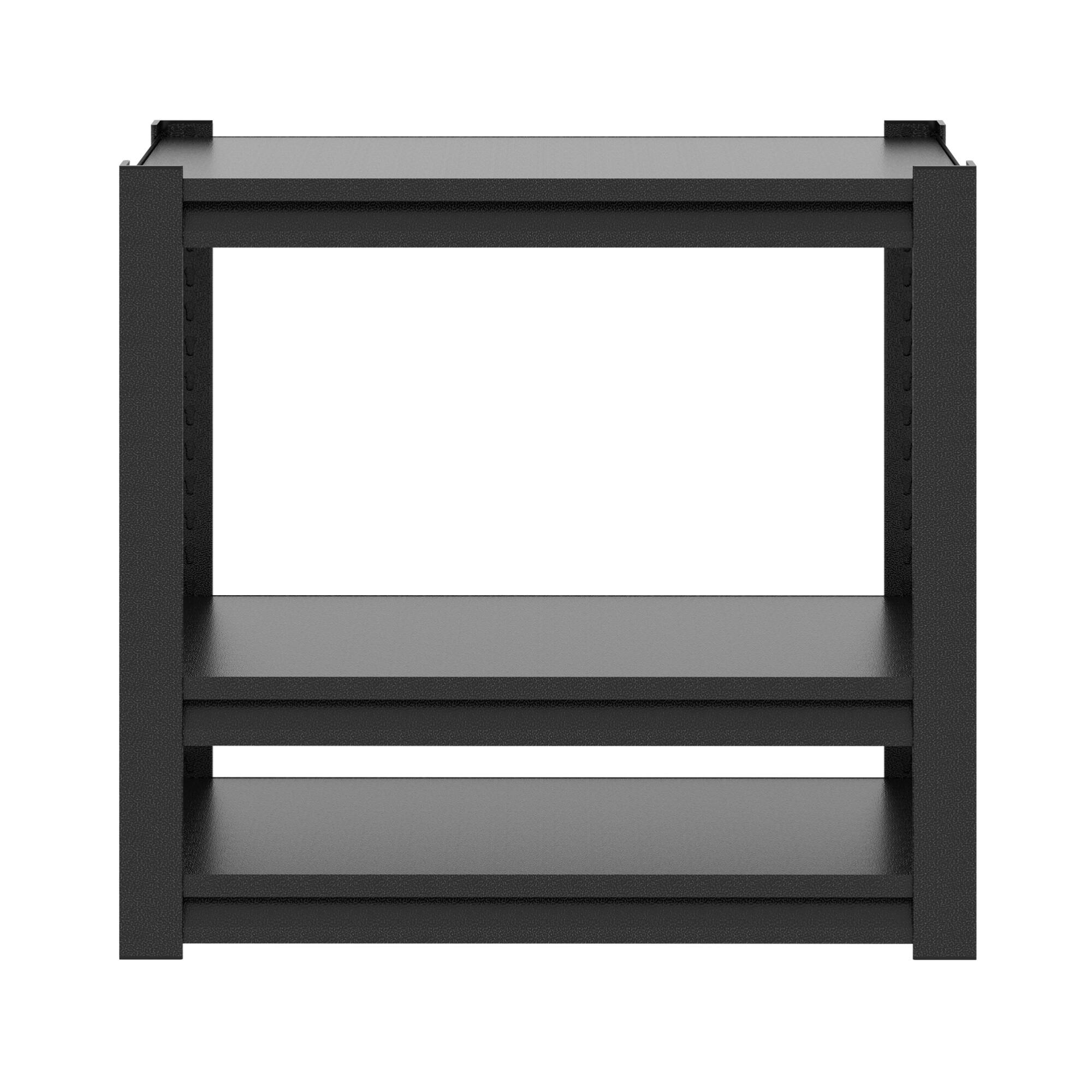 Alt View 5. GOODSILO - Heavy-Duty Adjustable 3-Tier Metal Aquarium Stand for 20-30 Gallon Fish Tanks, 400lb Capacity - Black.