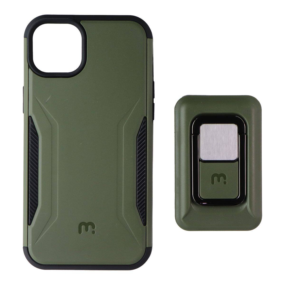 Front. Mybat Pro - MyBat Pro Stealth Series Case with MagKick for Apple iPhone 14 Plus - Army Green - Green.
