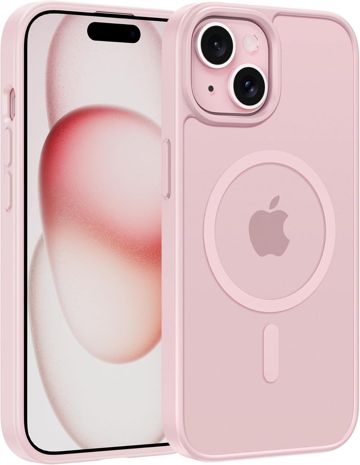 ACJPR - iPhone 15/14/13 Case, Magnetic Frosted Design, Military-Grade Protection (Light Pink) - Light Pink Size: iPhone 15 / iPhone 13/14