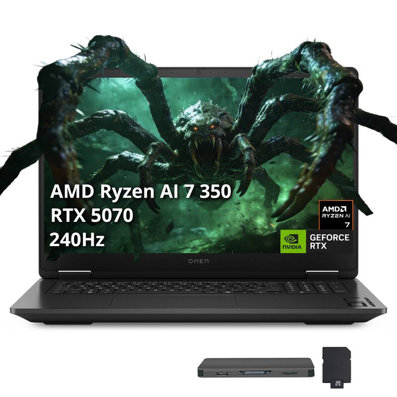 AMD Ryzen AI 7 350 RTX 5070 240Hz
AMD Ryzen AI 7
GEFORCE NVIDIA RTX
OMEN