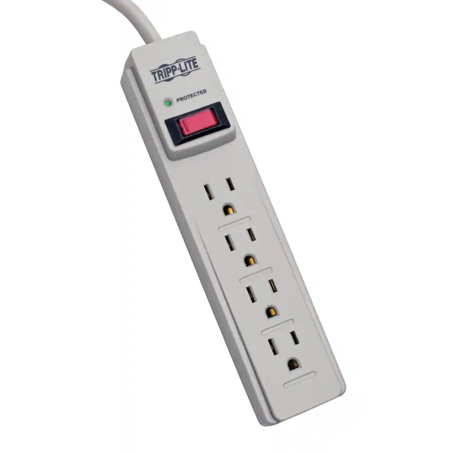 Surge Proyector Computer Tripp Lite 4 Outlet 450 Joule Home Computer Surge Protector Power Strip ...