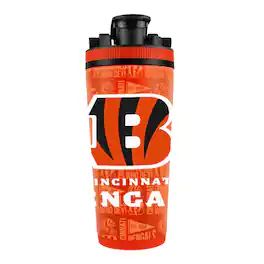 WinCraft - Cincinnati Bengals 26oz. 4D Stainless Steel Shaker Bottle - Multicolor