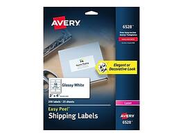 Avery - Easy Peel Laser Shipping Labels, 2" x 4", 10 Labels/Sheet, 25 Sheets/Pack - White