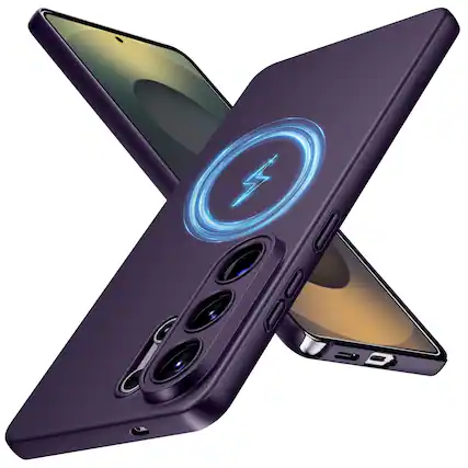 Front. Ornarto - ORNARTO for Samsung Galaxy S26 Ultra Case with MagSafe - Ultra Slim Anti-Scratch Matte Hard PC Cover, Purple - Purple.