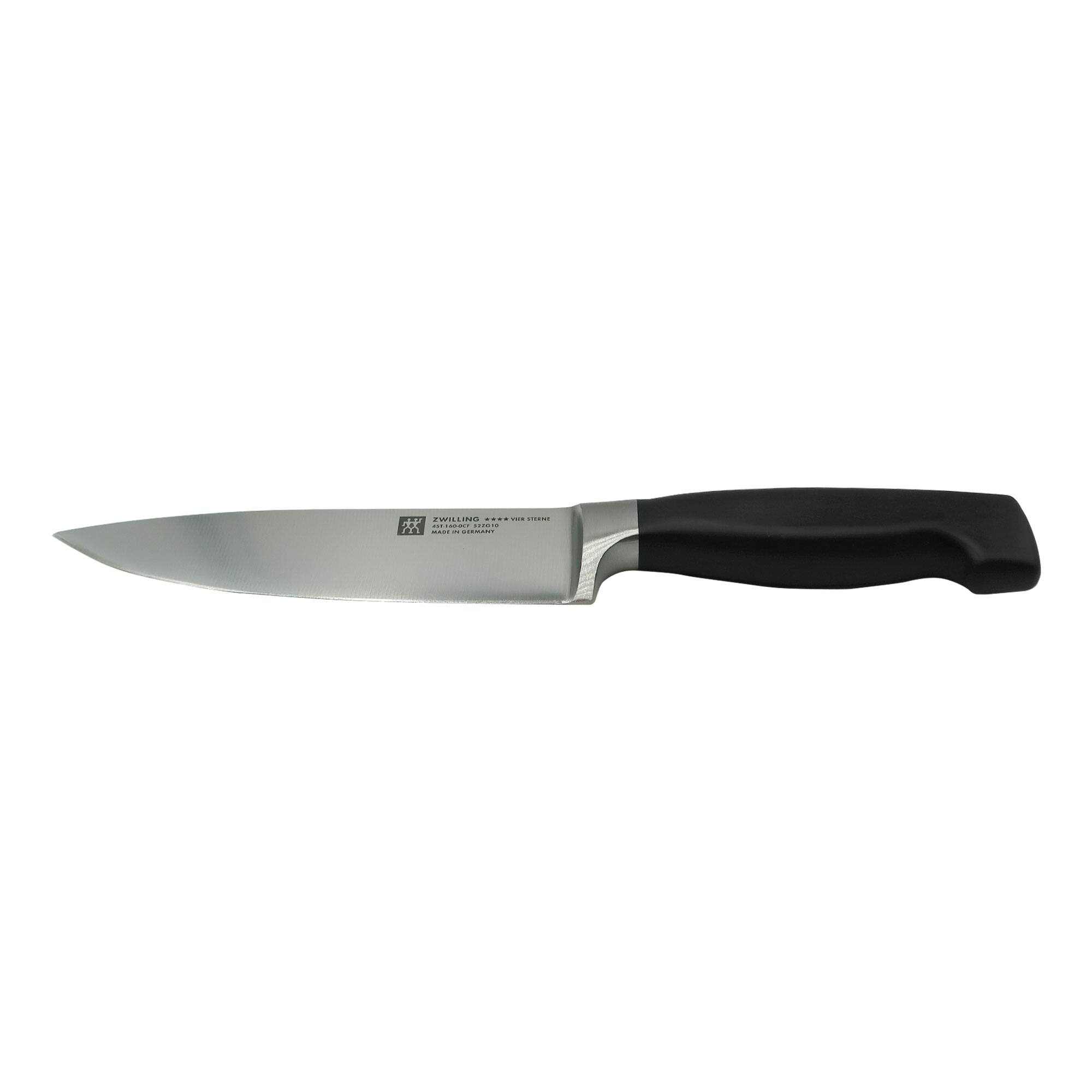 Angle. ZWILLING - ZWILLING Four Star 6-inch Chef's Knife - Stainless Steel.