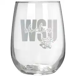 Great American Products - Wichita State Shockers Etched 17oz. City Stemless Wine Glass - Multicolor