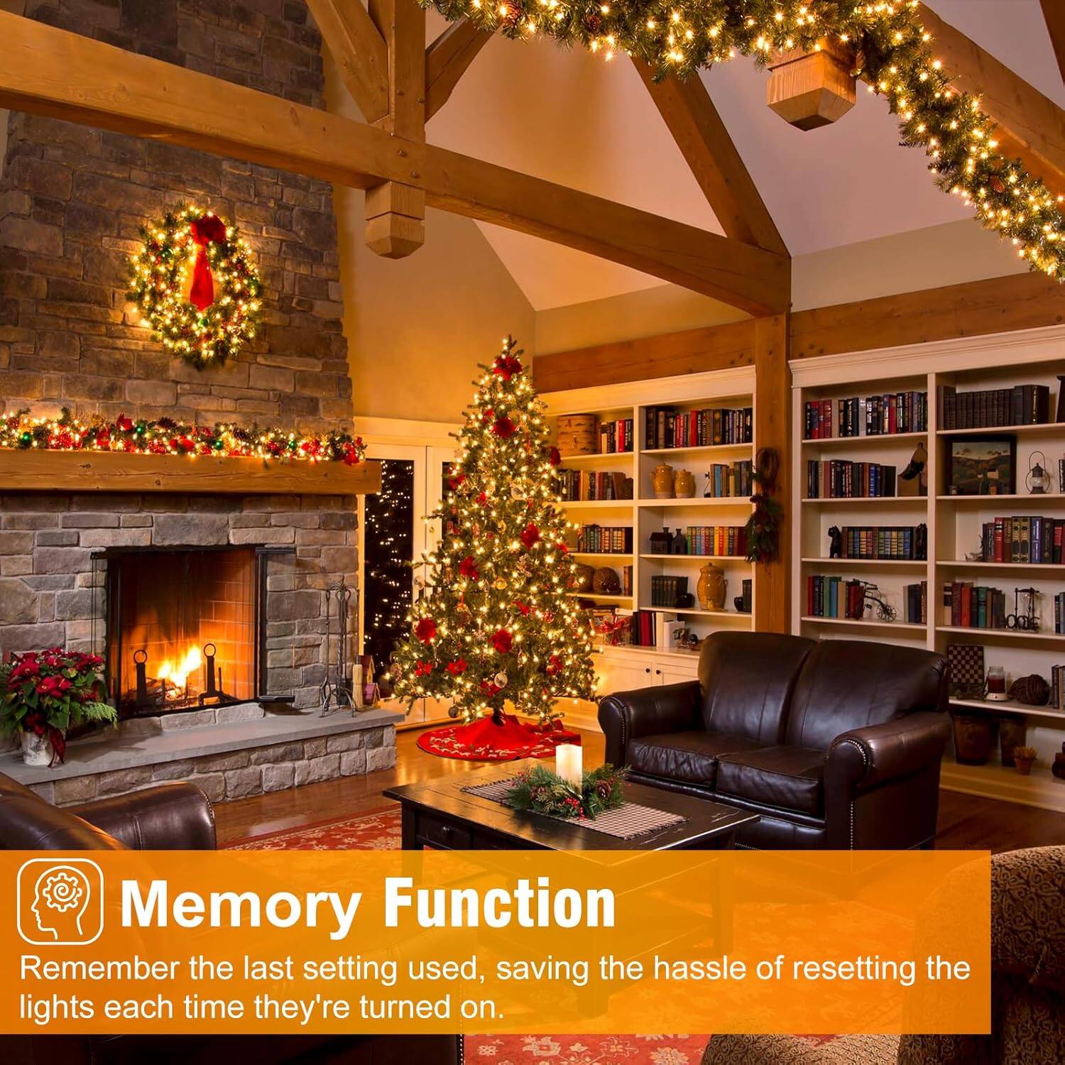 Memory Function  
Remember the last setting used, saving the hassle of resetting the lights each time they're turned on.