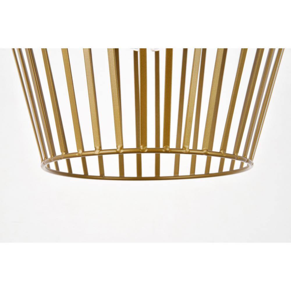 Alt View 3. Living District - Ronnie 1 Light Brass Pendant - Brass.