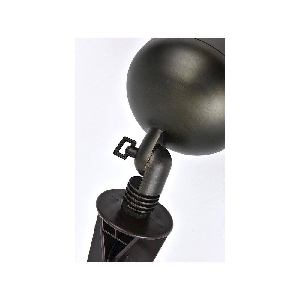 Alt View 2. Elitco Lighting - Outdoor 12V Cast Brass Wide Spot Light, 4.75 inch x 8 inch - Dark Bronze.