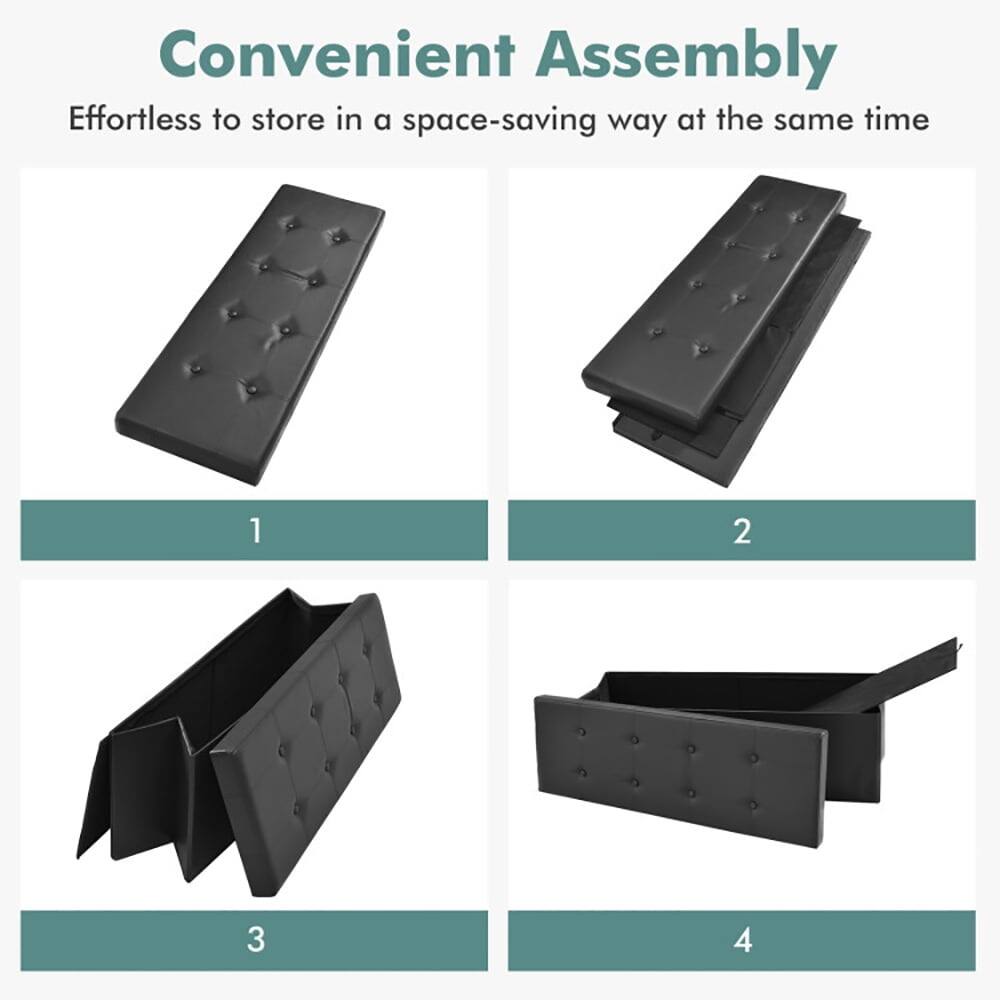 Convenient Assembly  
Effortless to store in a space-saving way at the same time  

1  
2  
3  
4