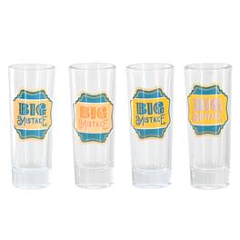 Wanda June Home - by Miranda Lambert 4 Piece 2.2 Ounce Shot Glass Set in Teal - Clear
